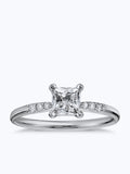 Carat Preset Princess-Cut Petite Diamond Engagement Ring