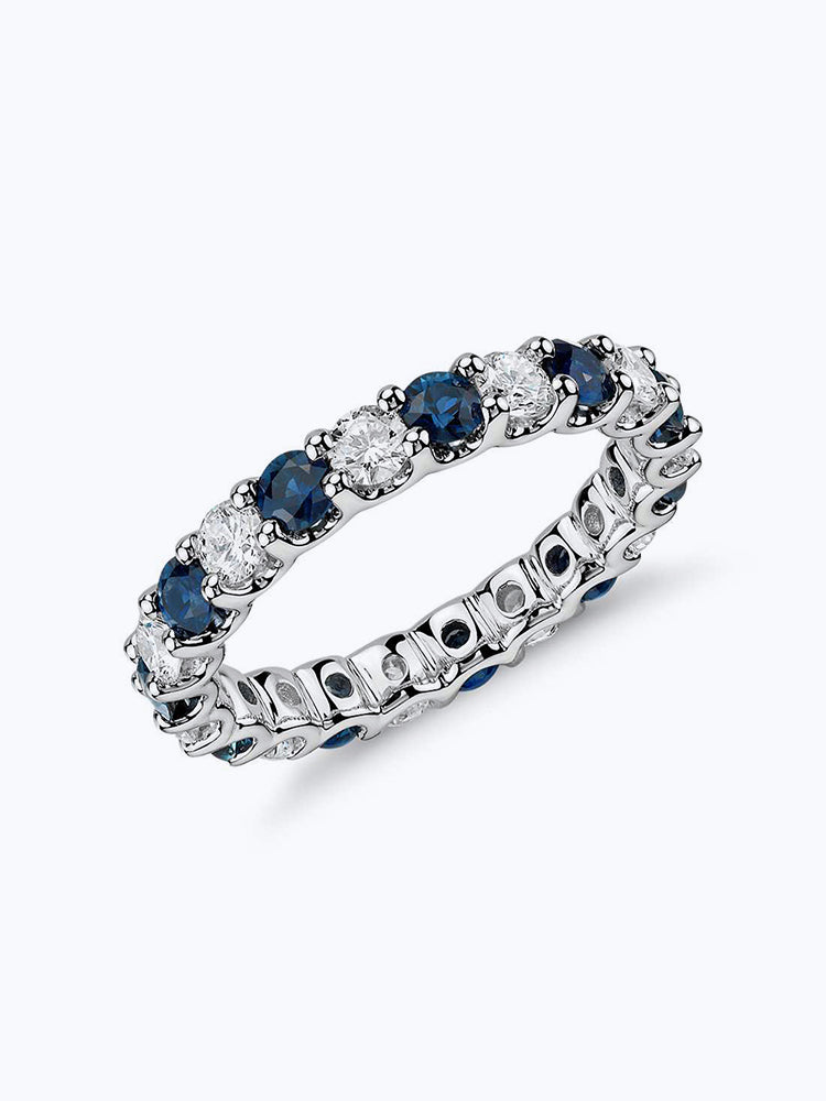 Luna Sapphire and Diamond Eternity Ring
