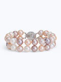 Double-Strand Pink Freshwater Cultured Pearl Bracelet