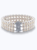 Triple-Strand Freshwater Cultured Pearl Bracelet