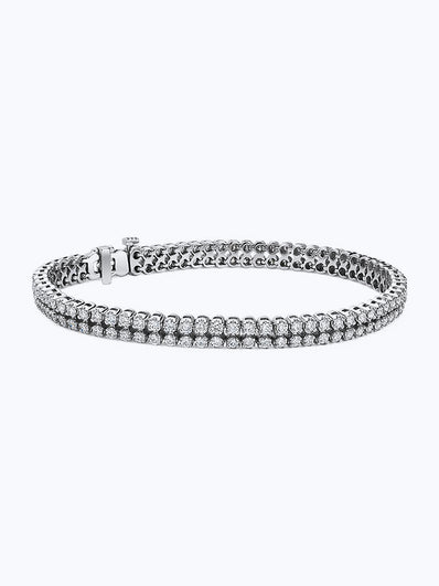 Diamond Two Row Tennis Bracelet