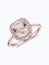 Morganite and Diamond Halo Cushion Ring