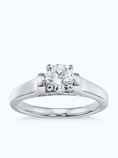 Carat Preset Truly Zac Posen Cathedral Solitaire Plus Diamond Engagement Ring