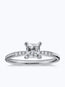 Carat Preset Princess-Cut Petite Diamond Engagement Ring