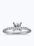 Carat Preset Princess-Cut Petite Diamond Engagement Ring