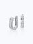 Princess-Cut Hoop Diamond Earrings